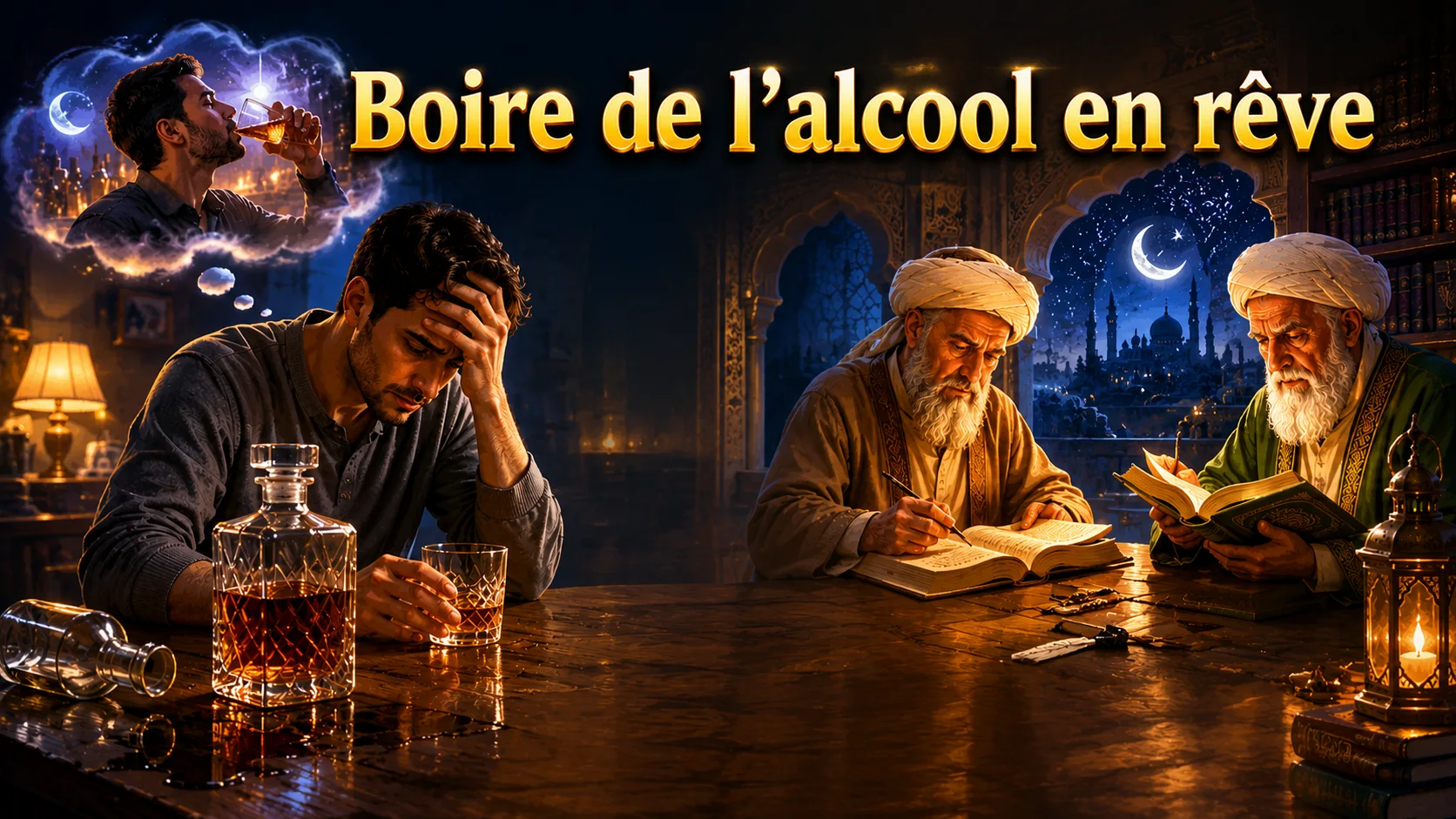 Boire de l'alcool en rêve selon Ibn Sîrîn et An-Nâbulsî